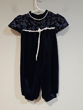 Velvet Baby One Piece Christmas Outfit